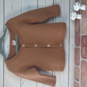 Brown Button-Up Kids Sweater